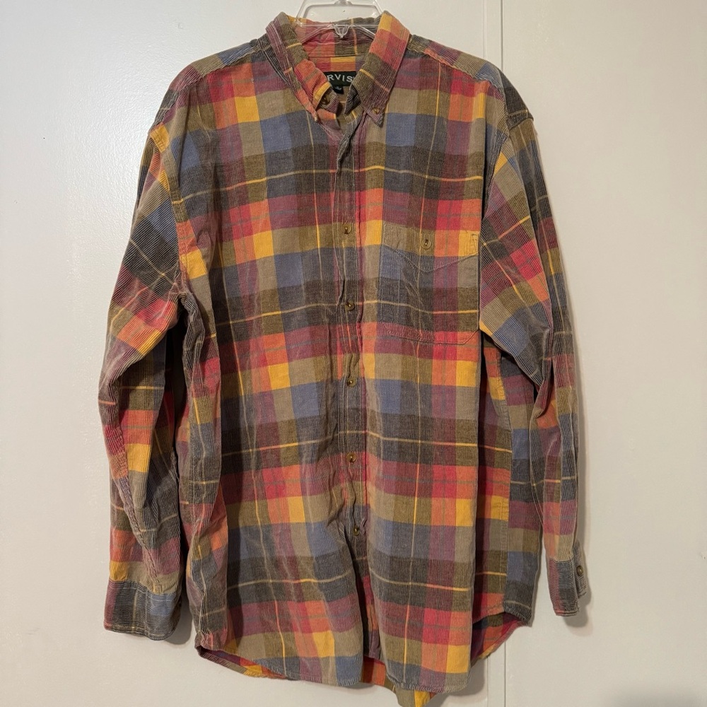 Orvis Multicolor Corduroy Men’s Button Down Shirt‎